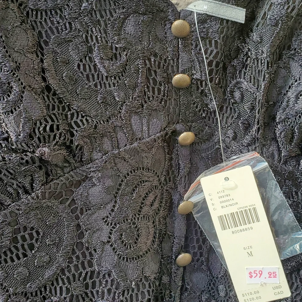NWT Anthropologie Black Blouse - Picture 10 of 12